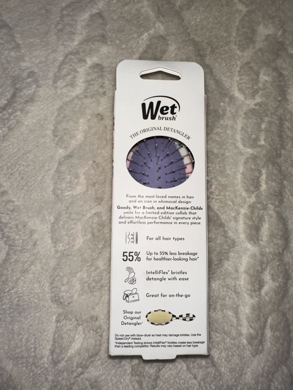 Wet brush x Mackenzie-Childs Mini Detangler White Pink Lavender Spotted Floral - Picture 15 of 16